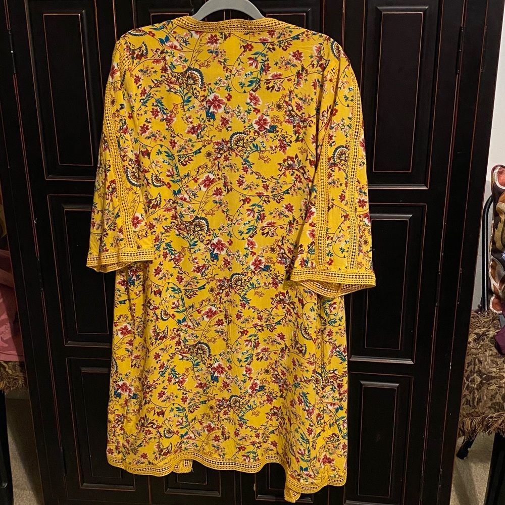 Boho Floral Print Bell Sleeve Witchy Romantic
Duster Cardigan sz M BelleDuJour